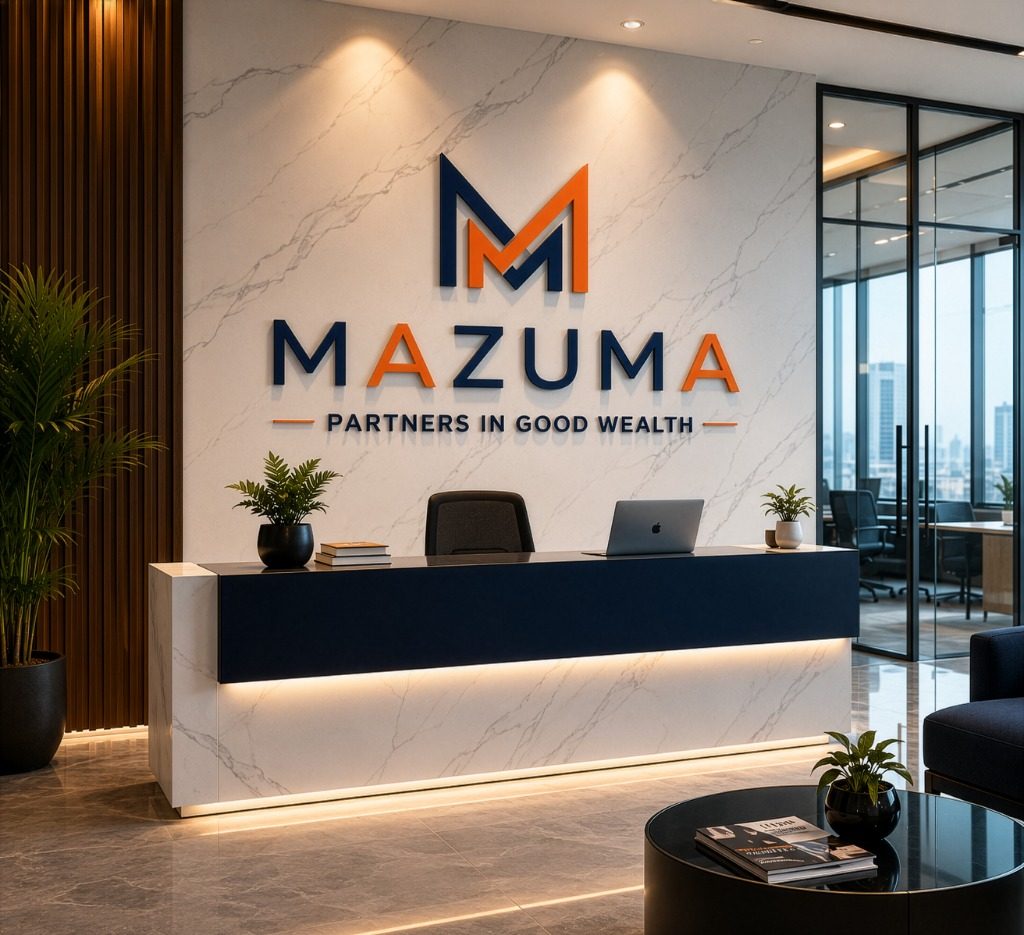 Mazuma India corporate office reception desk and team